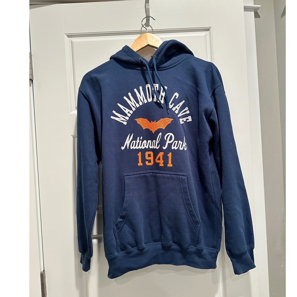 Prairie Mountain Mammoth Cave National Park‎ Hoodie Sweatshirt Blue Small